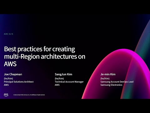 AWS re:Invent 2024 - Best practices for creating multi-Region architectures on AWS (ARC323)