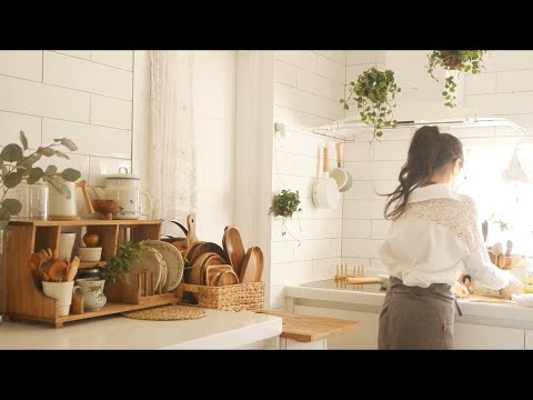 손으로 직접 만든 가구와 일상ㅣ우드 가구 관리, 만두 빚기