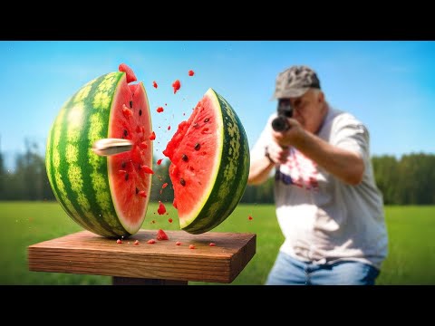 12 Calibers vs. Watermelons!