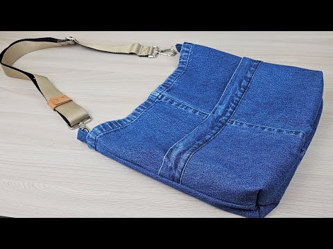 👜 Переделка старых джинсов! Очень Просто Сшить Стильную Сумку!