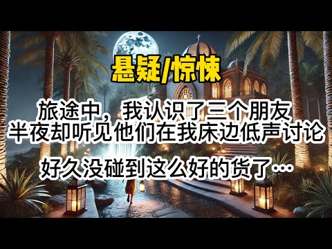 旅途中，我认识了三个朋友。半夜，我熟睡后，却听见他们在我床边低声讨论。「好久没碰到这么好的货了！这个不止10万吧？」「当然。像她这种上乘品质，至少20万起步。」#惊悚 #懸疑 #一口氣看完 