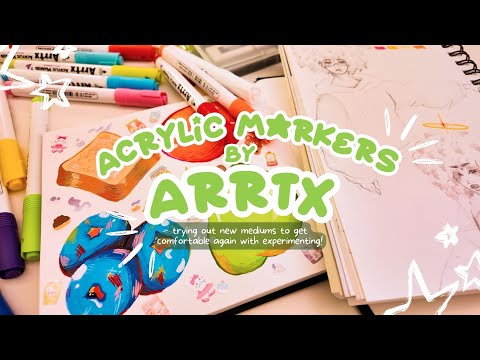 arrtx acrylic markers review ✦ experimenting with art mediums