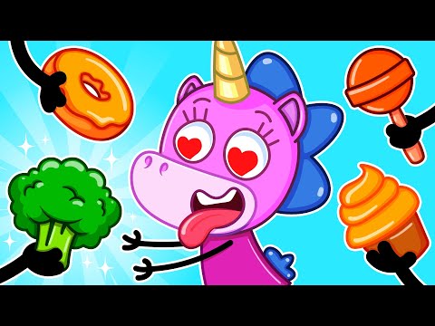 Ні! Не переїдайте солодощів! | Здорове харчування проти шкідливої їжі 🥦🍰 | Крихітка Мімі🦄