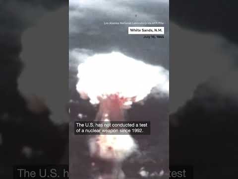 Trump says the U.S. will start testing nuclear weapons again