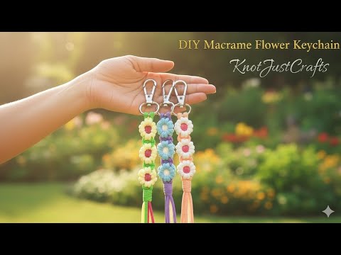 Spring Craft Idea! Macrame Daisy Keychain DIY (Beginner-Friendly)