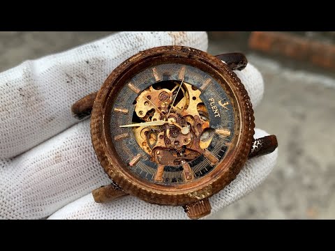 Restoration Rusty mechanical watches | Watchmaker reparing old Watch