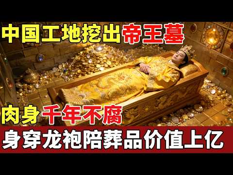 中国工地挖出帝王墓，肉身千年不腐，身穿龙袍陪葬品价值上亿，谁料历史上根本查无此人【揭秘】