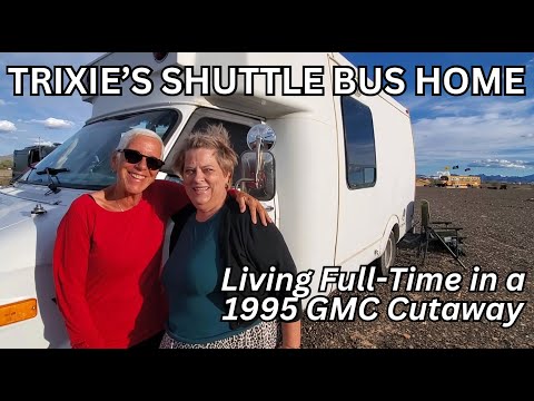 Eclectic Shuttle Bus Tiny Home Tour | Trixie’s 1995 GMC 3500 Cutaway Build