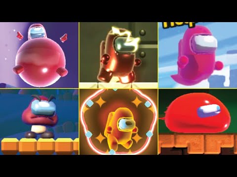 Among Us in Super Mario Bros Wonder TRANSFORMATIONS!!