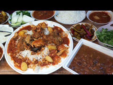 للاكلات عراقيه تشريب لحم احمر وتمن بزل ومرقه طرشانه اليوم دللتهم عائلتي باكل دسم