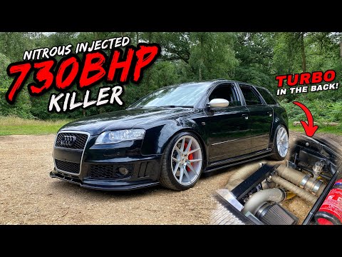 THIS REAR MOUNT TURBO 730BHP V8 AUDI RS4 IS UNBELIEVABLY FAST!
