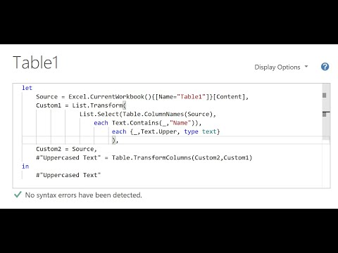 Power Query 20: Dynamically Transform All Columns to UpperCase