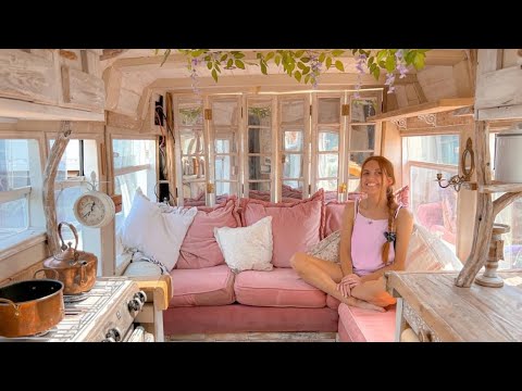 Girl builds Fairytale VAN! 😍🌸 TIMELAPSE