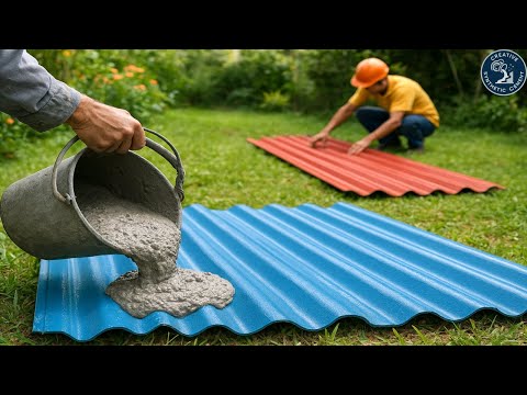 Top creative ideas for work with corrugated iron sheets / How to make a planter tank from cement /