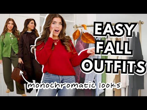 EASY FALL OUTFITS 2025 🍂 Try These When You Don't Know What to Wear ‼️ Monochromatic Fall Outfits
