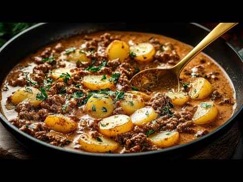 I've Never Eaten Ground Beef and Potatoes This Delicious! The Most Simple Dinner Recipe!
