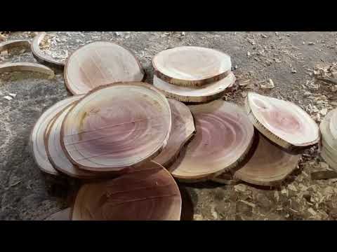 Inside the Factory Producing Natural Wooden Cutting Boards from Raw Wood for Export Around the World