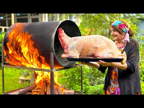 Grandma Cooks Whole Lamb Inside a Barrel - What Comes Out Will Amaze You!
