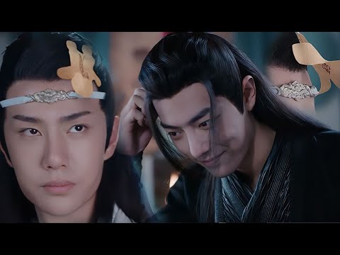 魏無羨裝醉，「偷吻」藍湛，扯他的抹額，藍湛滿臉寵溺【陈情令The Untamed】