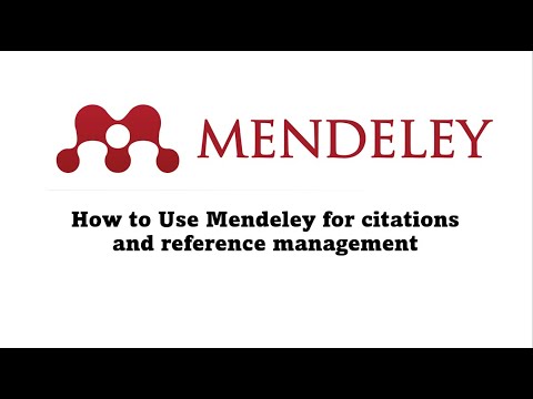 How to use MENDELEY for citations and reference management