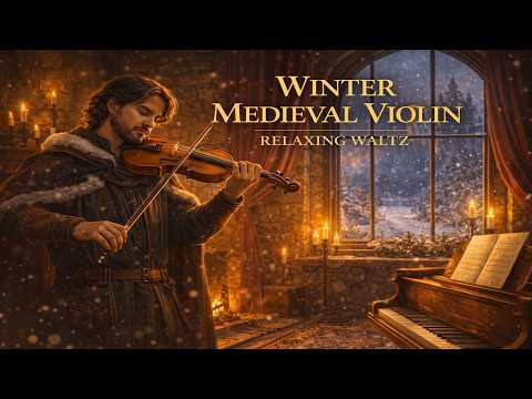 Medieval Snowy Evening ❄️ | Winter Violin Waltz | Relaxing Medieval Instrumental Music