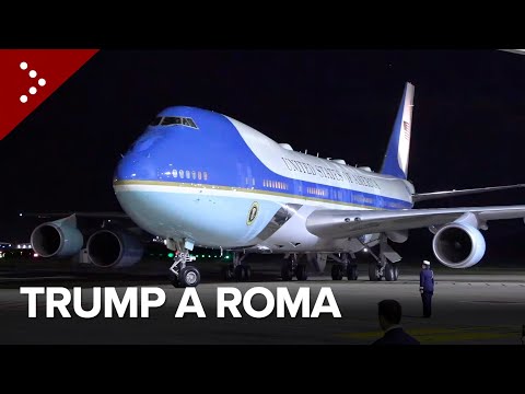 Funerali Papa Francesco, Trump arriva a Roma: l'atterraggio dell'Air Force One e la motorcade