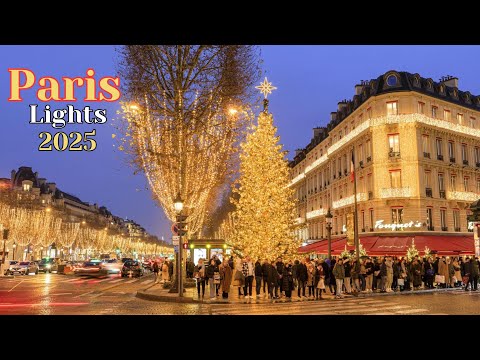 16 November 2025 - Paris Christmas Lights 2025 ✨ I A Magical Evening Walk | 4K HDR