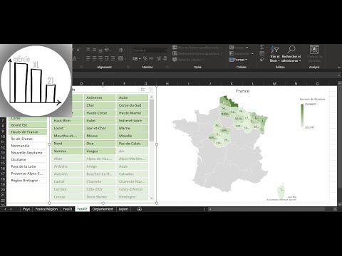 Cartes choroplèthe sous Excel avec un tableau croisé dynamique. Pour impressionner, mais pas que !