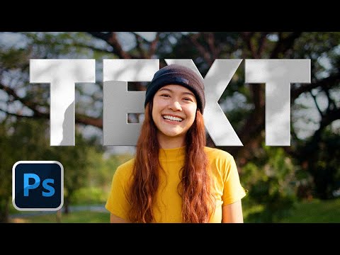 Add Text Behind Object with REAL Shadows in Photoshop!