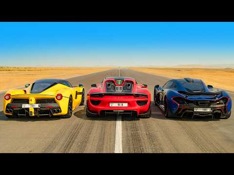 라페라리 vs 포르쉐 918 vs 맥라렌 P1 - 드래그 레이스!
