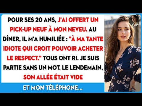 Pour ses 20 ans, j'ai offert un pick-up neuf à mon neveu. Au dîner, il a levé son...