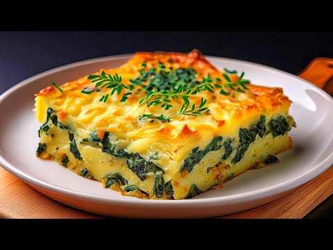 Simply mix 3 eggs, potatoes, and spinach. This dish will instantly impress everyone!