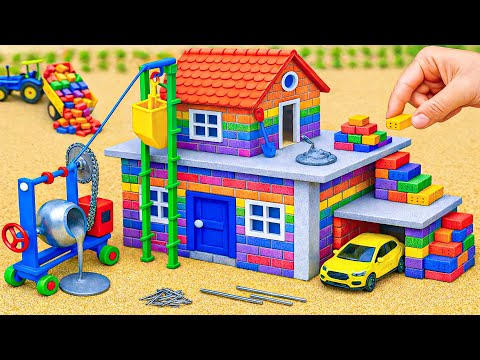 DIY Mini Easy Solid Brick House Construction Science Project 🔥 Thief Caused Electricity House Fire