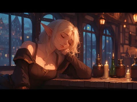 Relaxing Medieval Music with Rain Sounds - Bard/Tavern Ambience, Celtic Music, Relaxing Sleep Music