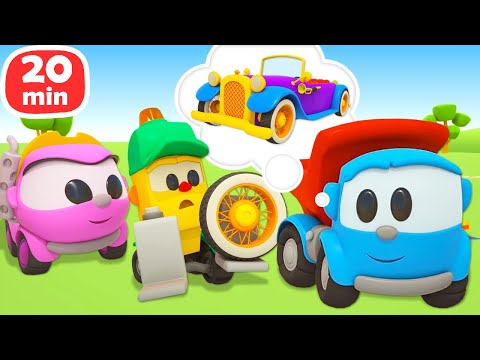 Грузовичок Лева собирает старинную машину и чинит фургон! Мультики для детей про машинки