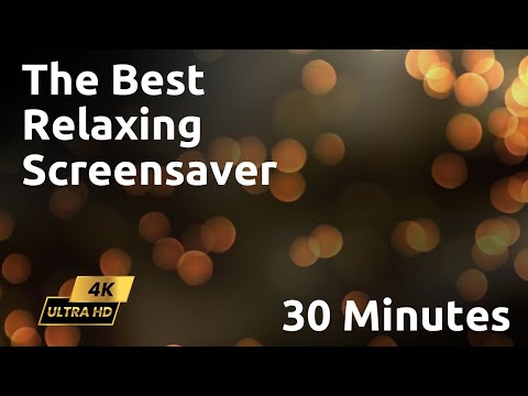 Little Sweet Spinning Orange Light Particles - Relaxing Screensaver