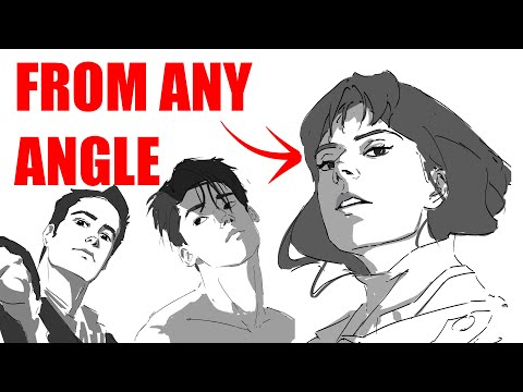 The EASIEST Way to Draw Heads in Any Angle (Beginner Friendly)