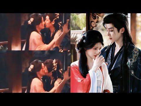 Hou Minghao dragged Lu Yuxiao's chin and kissed her directly. Lu Yuxiao bit his lips💗