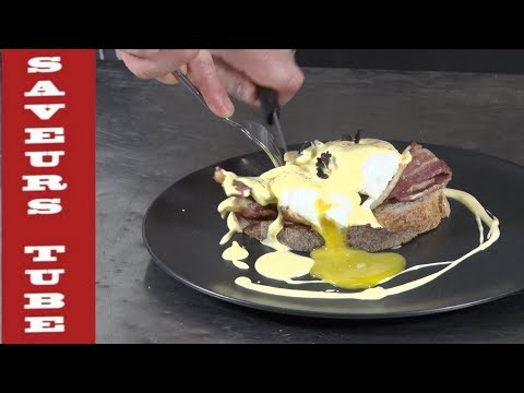 How to make Poached Eggs with Hollandaise sauce and bacon with The French Baker TV Chef Julien .