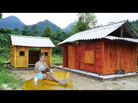 188 Days To Alone Build A Wooden House With Tile And Kitchen /TIMELAPSE from Start To Finish