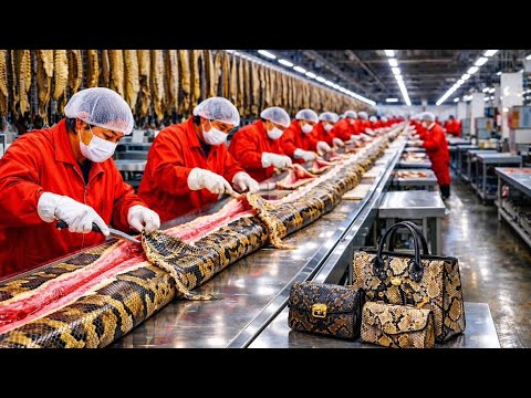 Inside The Biggest Snake Leather Factory: From Snake To Gucci Bag!