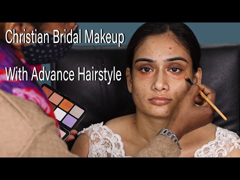 Wedding Makeup With Barbie Hairstyle/HD christian Bridal Makeup With Advance Hairstyle/ party makeup