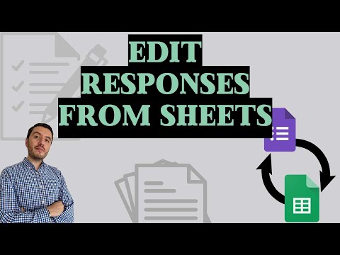 Edit Google Forms RESPONSES Directly from Google Sheets! 🔄