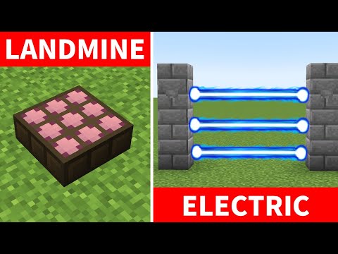 Minecraft - 7 Traps To Protect Your House | 超簡単に拠点を守る方法7選！