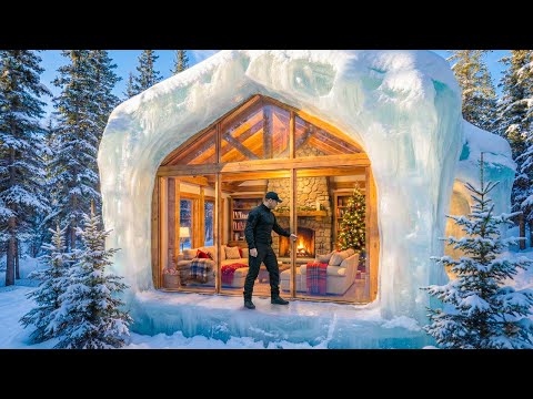 ASMR Construindo uma Casinha Aconchegante Dentro de um Iceberg Gigante - Do Início ao Fim