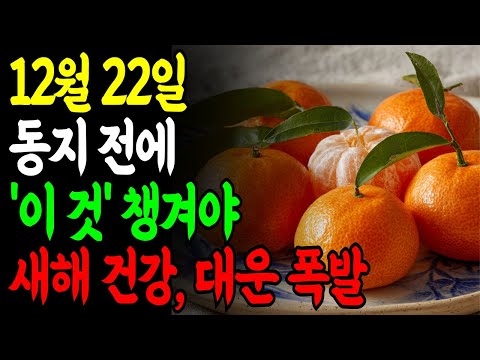 [동지 풍수] 동지에 이 음식 안 먹으면 내년 돈 길 막힙니다｜내년 재물 운이 갈립니다 #풍수 #재물운상승 #동지맞이 #금전운 #돈복