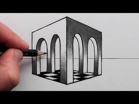 How To Draw An Optical Illusion: Impossible Columns