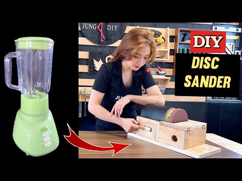 A Young Girl Makes A Disc Sander From a Blender Motor | DIY Disc Sander