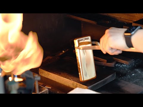 The amazing process of making $100,000 gold bars, glass products, and tools from a kiln