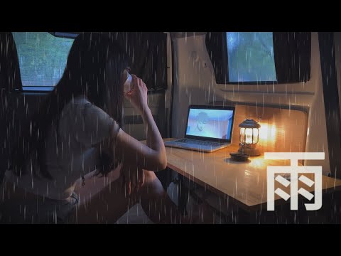 A rainy night in Taipei! Enjoy hot pot under the Ferris wheel listening to the rain.city car camping